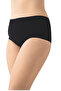 Women's 3-Piece High Waist Plain Black Bato Panties - 2