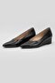 Women's Black Genuine Leather Wedge Heeled Shoes, Size 34-35-41-42 - 7