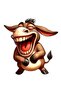 Smiling Donkey Sticker Car, Motorcycle, Helmet, Laptop, Glass Sticker 13X11 cm