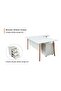 TJ HYT34-18L White Executive Workstation with Drawer - 2