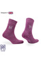 Gabby Merino Wool and Bamboo Full Cushioned Thermal Outdoor Socks Fuchsia - 3