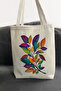 Printed Daily Beach Shopping Tote Cloth Bag with Quality Fabric Inner Pocket