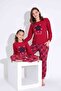 Tarik Mother-Daughter Combination New Year Themed Thermal Pajama Set - Red Snowflake Pattern