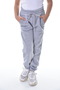 Girls - Boys' Gray Winter Fleece-Lined 3 Thread Sweatpants Jogger Pants - 7