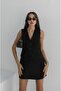 Black Stamped Vest Skirt Set - 2