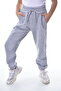 Girls - Boys' Gray Winter Fleece-Lined 3 Thread Sweatpants Jogger Pants - 5