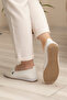 Orthopedic Daily Soft Women's Leather Lace-Up Laser Printed Ballet Flats - 2