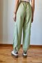 Women's Mint Green Cargo Pants with Pockets and Elastic Waist and Cuffs 36314 60351093 - 3