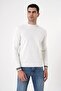 Men's Ecru Half Fishing Knitwear Sweater 20w153