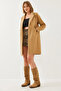 Women's Camel Single Pocket Cashmere Coat 9085 60351131