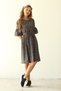 Black Floral Gathered Waist Dress - 2