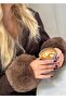 Brown Soft Textured Winter Arm Sleeve Bracelet - 6