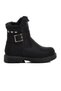 24064-P Black-Emerald Girl's Boots with Fleece Inside