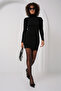 15797 Turtleneck Knitwear Dress - Black - 2