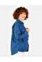 Dark Blue Denim Shirt with Button Detail - 2