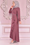 Belted Dress Dusty Rose Kbr5078 - 3