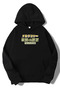 Black Broccoli Printed Hooded Men's Sweatshirt - 2