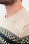 Patterned Slim Fit Crew Neck Men's Knitwear Sweater Khaki - 11513.24K - 2