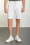 Striped Super Slim Fit Elastic Waist Drawstring Men's Shorts Ecru - 18109.24Y - 3