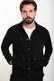 Striped Slim Fit Men's Coat and Trousers Set Black - 17150.24Y - 5