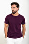 Plain Slim Fit Crew Neck Men's T-Shirt Purple - 36810.24Y - 3