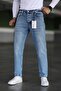 Men's Non-Lycra Boyfriend Jeans Snow Wash Medium Blue - 6
