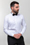 Straight Slim Fit Satin Ata Collar Groom's Shirt White - 37784.23Y - 4