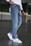 Men's Non-Lycra Boyfriend Jeans Snow Wash Dark Blue - 6