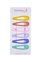 6-Piece Matte Soft Colored Classic Model Snap Clip Set - Girl's Side Snap Hair Clip - 2