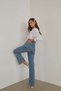 Blue Snow High Waist Loose Palazzo Wideleg Jean Power Lycra Women's Recovery Jeans - 2