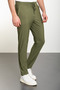 Striped Super Slim Fit Men's Trousers with Elastic Waist and Drawstring Khaki - 38252.24Y - 3