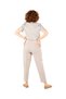 Stone Color Women's Carrot Trousers - 5