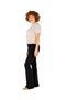 High Waist Flared Leg Black Steel Knitted Women's Leggings Pants - 7
