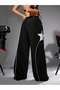 Y2K Black Unisex Knitted Trousers Tracksuit Black Star - 5