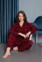 Women's Long Sleeve Plaid Pajamas Set Comfortable and Cotton Fabric