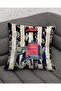 Black Color Ethnic Indian Elephant Patterned Digital Printed 4-Piece Seat Pillow Throw Pillow Cover Set - 3