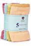 5PCS FACE TOWEL SET PIPING 30X30 CMS