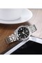 Women's Wristwatch with Black Cord and Metallic Color - 6