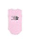 Pink Cat Printed Baby Bodysuit - Bodysuit with Snap Fasteners, Badi Open