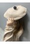Stamped Fabric Hat Girl's Dress MNK0559 BEIGE - 4