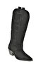 T 267765202   Black Suede Cowboy Model Women's Boots - 5