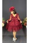 Katkat Princess Lace Buckle Girls' Dress Mnk0306 Bordo - 3