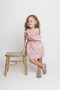 Fruit Printed Cotton Terikoton Sleeve Fisto Detail Girl's Summer Dress Mnk0406 Red - 5