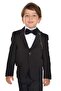 Boy's Groom's Suit with Jacket and Vest Black - 6