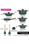 11-Piece Cookware Set Aluminum Non-Stick Stockpot,Shallow Casserole,Frying Pan,Spoon,Turner - 3
