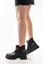 508-3037 Black Buckle Accessory Zippered Daily Women's Boots - 3