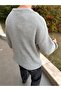 Sweater Oversize Double Layer Knitted Natural Cotton Crew Neck Loose Fit Non-Pilling Loose Knitted Knitwear - 3