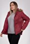 9761 Plus Size Hooded Fur Women's Puffer Coat - 2