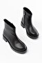 02-3033 Black Zippered Daily Women's Boots