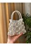 Special Design Luxury Mesh Pearl Handbag Pearl Bag Hand Bag Beading Bag (Phone None)
